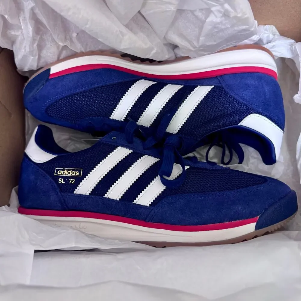 Adidas SL 72 RS Retro Sneakers Blue Red White JQ9797 Patriotic Americana Men 7.5